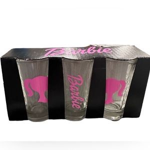 Barbie Pink  Shot Glasses Set Of 3 NEW
